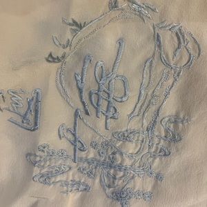 Embroidered silk scarf